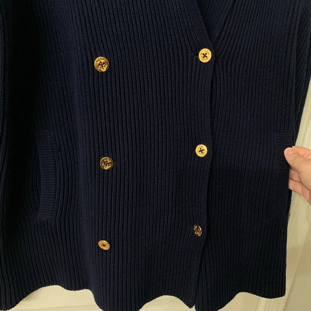Lauren Ralph Lauren | Navy Blue Knitted Cardigan Sweater Size 2x - Picture 3 of 5